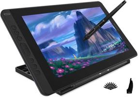 img 4 attached to 💜 HUION 2020 Kamvas 13: Advanced 2-in-1 Graphic Drawing Tablet with Full-Laminated Screen, Tilt Function, Premium Pen Pressure & Shortcut Keys - Purple Edition