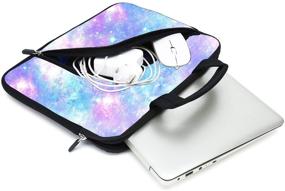 img 1 attached to 📚 XMBFZ 11.6&#34; 12.2 inches Laptop Sleeve Chromebook Case Ultrabook Case Notebook Sleeve PC Messenger Bag Tablet Case Neoprene Handle Sleeve for Kids Men Women, Two Pockets (galaxys): Stylish and Protective Laptop Sleeve for Various Devices