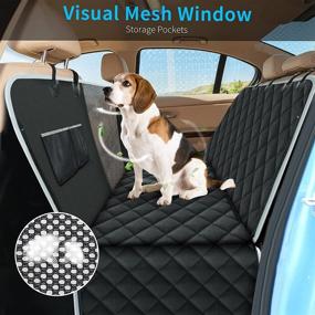 img 2 attached to 🐾 Yuntec Dog Car Seat Cover: Waterproof Hammock with Mesh Window - Ultimate Protector for Pets in Cars, Trucks, SUVs