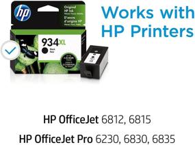 img 3 attached to 🖨️ HP 934XL Black Ink Cartridge: Compatibility with HP OfficeJet 6800 & Pro 6230 Series (C2P23AN)
