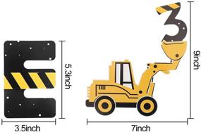 img 3 attached to Баннер Luxiocio на 3-й день рождения - строительная вечеринка, тематические украшения для вечеринки с грузовиками и знаками строительства