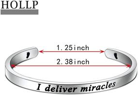 img 3 attached to HOLLP Doula Cuff Bracelet: Perfect Gift for OBGYN Doctors and Midwives