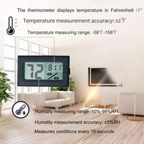 img 3 attached to Accurate Humidity Gauge 5-Pack: Newlight66 Digital Hygrometer Thermometer 🌡️ (°F) - Indoor Outdoor Hygrometer for Humidors, Home, Car, Greenhouse