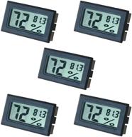 accurate humidity gauge 5-pack: newlight66 digital hygrometer thermometer 🌡️ (°f) - indoor outdoor hygrometer for humidors, home, car, greenhouse logo