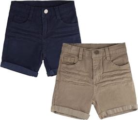 img 4 attached to 2 Pack Shorts Toddler Boys Kids