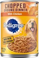 🐶 pedigree 13.2 oz. cans chopped ground dinner wet dog food logo