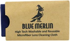 img 1 attached to 🔵 Blue Merlin Microfiber Cleaning Cloth - Lens Cleaner for Eyeglasses, Glasses, Phone, Camera, Computer Screens - Safe for Coated Lenses - 12 Pack, 6x7 Inch, Blue