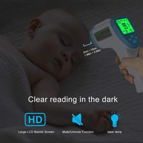 img 2 attached to 🌡️ Digital Non-Contact Forehead Thermometer with Fever Alarm and Memory Function – Infrared Professional Thermometer for Babies, Kids, and Adults