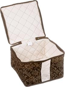 img 3 attached to 🏡 Homewear 8-Piece Hudson Damask China Storage Container Set in Elegant Brown