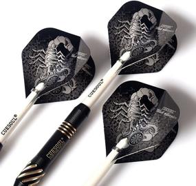 img 3 attached to CUESOUL Steel Tip Darts Set: Deluxe PU Dart Case, Black Scorpion Series, 20/22/24 Grams