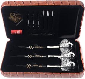 img 2 attached to CUESOUL Steel Tip Darts Set: Deluxe PU Dart Case, Black Scorpion Series, 20/22/24 Grams