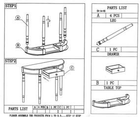 img 1 attached to 🖼️ Frenchi Furniture Console Table for Entryway