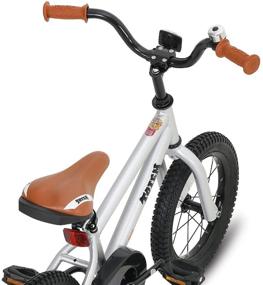 img 2 attached to 🚲 JOYSTAR Totem Kids Bike: BMX Style Bicycles for 2-9 Years Old Boys and Girls - Training Wheels, Kickstand, Handbrake - 12 14 16 18 Inch Options - Blue Ivory Pink Green Silver