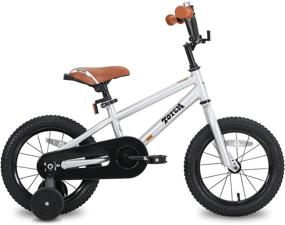 img 3 attached to 🚲 JOYSTAR Totem Kids Bike: BMX Style Bicycles for 2-9 Years Old Boys and Girls - Training Wheels, Kickstand, Handbrake - 12 14 16 18 Inch Options - Blue Ivory Pink Green Silver