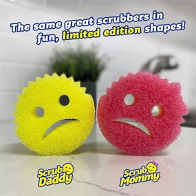 img 3 attached to 🧽 Scrub Daddy Sponge Set - FlexTexture Scrubber and Scrub Mommy Dual-Sided Sponge - Soft, Firm & Odor Resistant - 2 Count