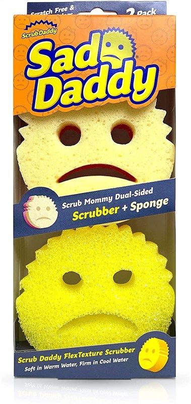Scrub Daddy Dual Sided Sponge and Scrubber - Scrub Mommy - Scratch Free  Sponge for Dishes and Home, Soft in Warm Water, Firm in Cold, Odor  Resistant 4 Count 4 Count (Pack of 1)