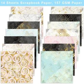 img 3 attached to 🎁 Father's Day Crafts: 14 Pcs Decorative Scrapbook Paper for DIY Gift Box Wrapping - 12 x 12 Inches Construction Paper Card Stock Craft Paper