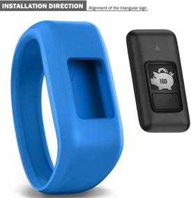img 1 attached to 👧 iBREK Silicon Stretchy Replacement Watch Bands for Garmin Vivofit jr/jr 2/3 - Small, Blue (No Tracker) - Perfect Fit for Kids Boys and Girls