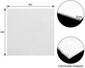 img 3 attached to 🎨 Роскошный набор из 24 мини холстов 4x4 - Профессиональные холсты для художников, без кислоты и дважды упакованные для ценности и качества - идеально подходят для картины маслом и акрилом.