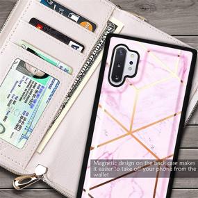 img 3 attached to 📱 ELV Wallet Purse Case for Samsung Galaxy Note 10 Plus/Note 10 Plus Pro 5G - PU Leather Folio Flip Case with Credit Card Slots, Detachable Case & Back Stand