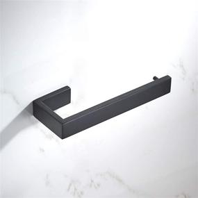 img 3 attached to 🛀 JunSun Matte Black Stainless Steel Towel Ring: Sleek Bathroom Hardware for Wall Mounting