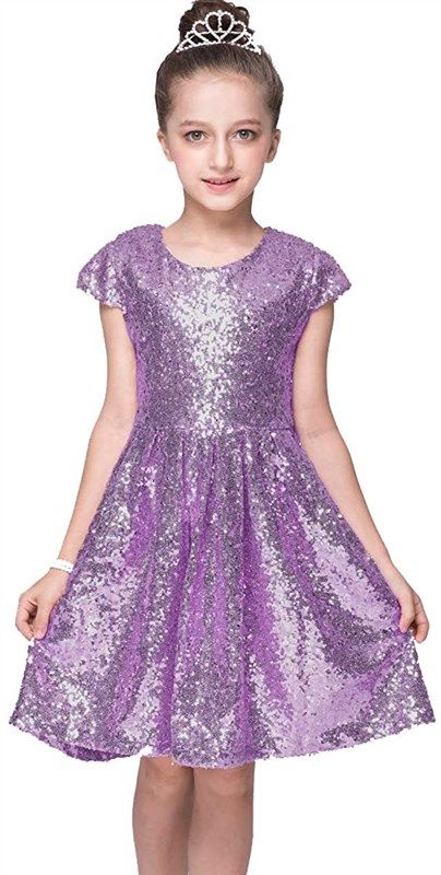 shiny toddler little sequins birthday girls&#39; clothing for active 标志