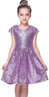 🎉 sparkling sequins birthday attire: shiny toddler little girls' clothing designed for active fun! logo