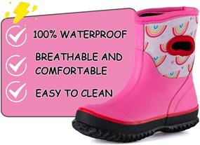 img 3 attached to 👢 Stylish and Waterproof PENNYSUE Neoprene Toddler Boots for Outdoor Adventures