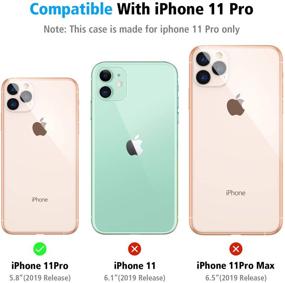 img 2 attached to 📱 Comwinn iPhone 11 Pro Case with 2 x Tempered Glass Screen Protector - Ultra-Thin, Shockproof, Clear Cover for Apple iPhone 11 Pro