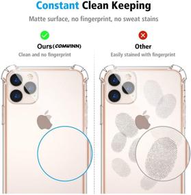 img 1 attached to 📱 Comwinn iPhone 11 Pro Case with 2 x Tempered Glass Screen Protector - Ultra-Thin, Shockproof, Clear Cover for Apple iPhone 11 Pro