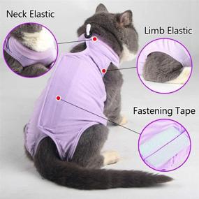 img 3 attached to 🐾 Diizeco Cat Professional Recovery Suit: Ideal Abdominal Wound & Skin Disease Solution, E-Collar Alternative for Cats & Dogs, Post-Surgery Wear to Prevent Wound Licking
