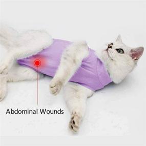 img 1 attached to 🐾 Diizeco Cat Professional Recovery Suit: Ideal Abdominal Wound & Skin Disease Solution, E-Collar Alternative for Cats & Dogs, Post-Surgery Wear to Prevent Wound Licking
