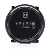 ⏲️ dealpeak waterproof hour meter/tachometer gauge 2'' round for marine boat tractor engine - 12v 24v 36v logo