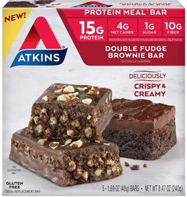 img 4 attached to Atkins Double Fudge Brownie Meal Bar - 5 Pack: Your Perfect Low-carb Snacking Solution