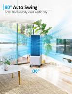 🌬️ agilly portable evaporative air cooler with remote - cool & humidification mode, 3 speeds, 2 ice pads & water tank, 80° wide oscillation, 12h timer cooling fan, quiet swamp cooler for home/office/dorm logo