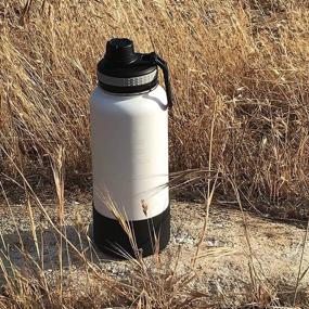 img 1 attached to 🏞️ PAMASE 2-Pack Black Silicone Water Bottle Boot Protectors – Non-Slip Sleeve for Hydro Flask Wide and Narrow Mouth Bottles