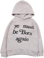 👶 nagri must be born again hoodie for kids - pullover sweatshirt with hood logo