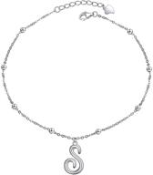 yinshan sterling bracelets initials alphabet girls' jewelry logo