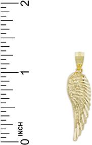 img 1 attached to 👼 Gold Angel Wing Charm - Solid 10 Karat Gold - Charm America