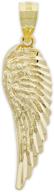 👼 gold angel wing charm - solid 10 karat gold - charm america logo