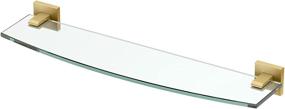 img 2 attached to Gatco 4066 Elevate Glass Shelf in Brushed Brass Finish