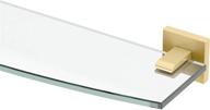 gatco 4066 elevate glass shelf in brushed brass finish logo