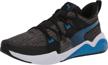 puma fraction running black green glare men's shoes and athletic logo