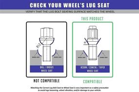 img 2 attached to 🔧 Премиум набор из 20 штук хромовых колесных болтов 14x1.25 для колес с небольшим диаметром с ключом - дизайн с замком сплайна - 24 мм длина шпильки
