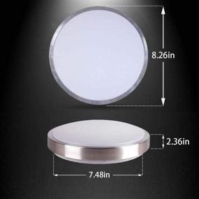 img 2 attached to 8-Inch LED Ceiling Lights: Bright Flush Mount Lighting for Kitchen, Bathroom, Dining Room