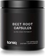 💪 boost nitric oxide levels with ultra high strength beet root capsules - 4% nitrates - 1400mg - natural no booster - highly concentrated & bioavailable - 120 capsules logo