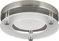 💡 nickel led flush mount close-to-ceiling light - progress lighting p8247-09-30k логотип