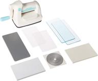 we r memory keepers mini evolution starter kit – machine, buffer, cutting plate, embossing (64 piece), white/blue logo