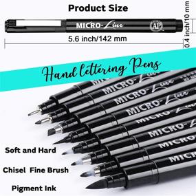 img 1 attached to Sunshilor Hand Lettering Pens: Brush Pens for Beginners Writing, Drawings, Sketching & More! Set of 8