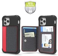 📱 rfid protected cell phone wallet with stick-on credit card id holder for iphone, galaxy, and most smartphones and cases logo